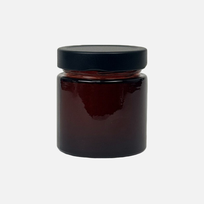 amber jar with black matt lid amber jar with black matt lid