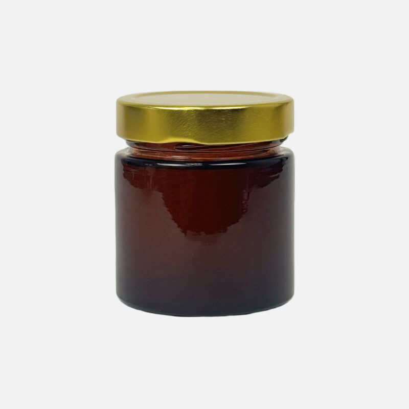 amber jar with golden lid amber jar with golden lid