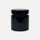 black gloss jar with black gloss lid