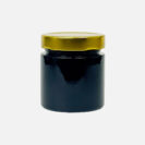 black gloss jar with gold lid