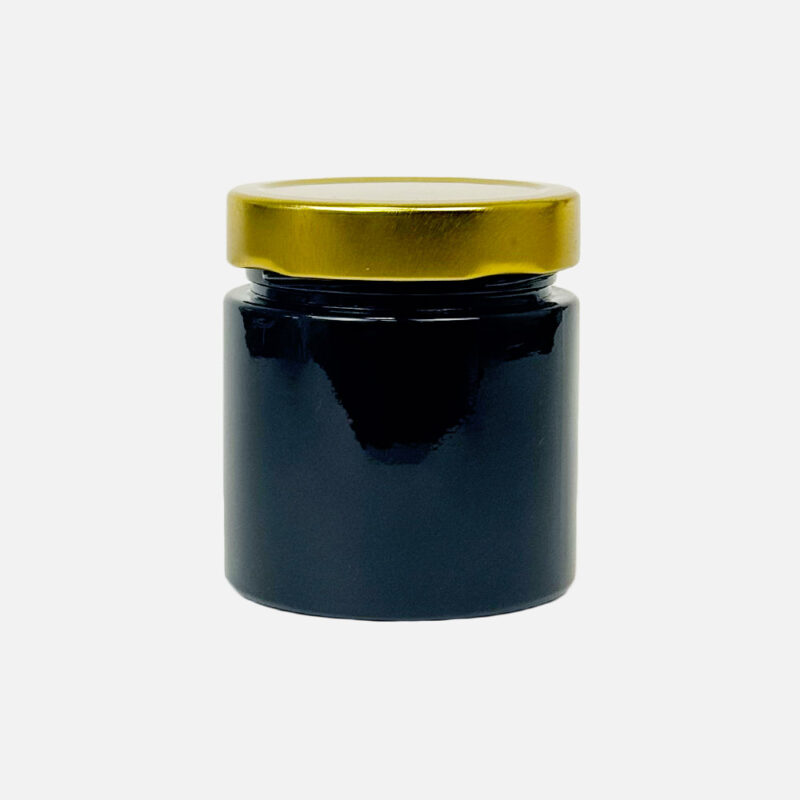 black gloss jar with gold lid black gloss jar with gold lid