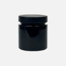 black gloss jar with matt lid