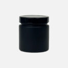 black matt jar with black gloss lid