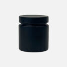 black matt jar with black matt lid