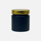 black matt jar with golden lid