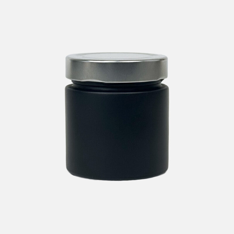 black matt jar with silver lid black matt jar with silver lid