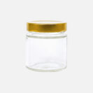 200 ml deep candle jar + Metal lid for 200 deep Gold jar
