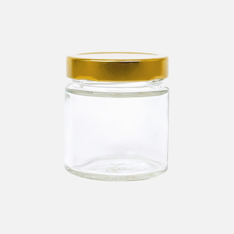 200 ml deep candle jar + Metal lid for 200 deep Gold jar 200 ml deep candle jar + Metal lid for 200 deep Gold jar