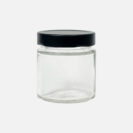 Candle jar 200 ml deep + Metal lid for 200 deep jar Black Matte