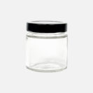 Candle jar 200 ml deep + Metal lid for 200 deep jar Glossy Black