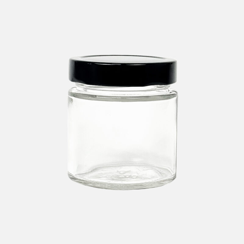 Candle jar 200 ml deep + Metal lid for 200 deep jar Glossy Black Candle jar 200 ml deep + Metal lid for 200 deep jar Glossy Black