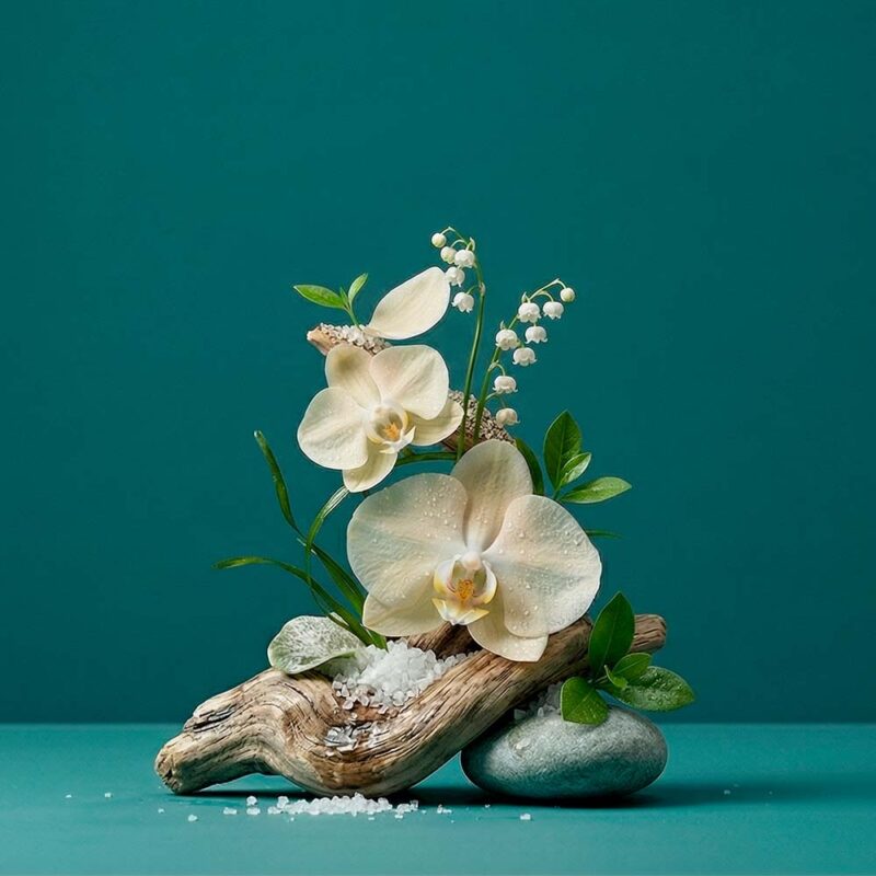 sea salt and orchid